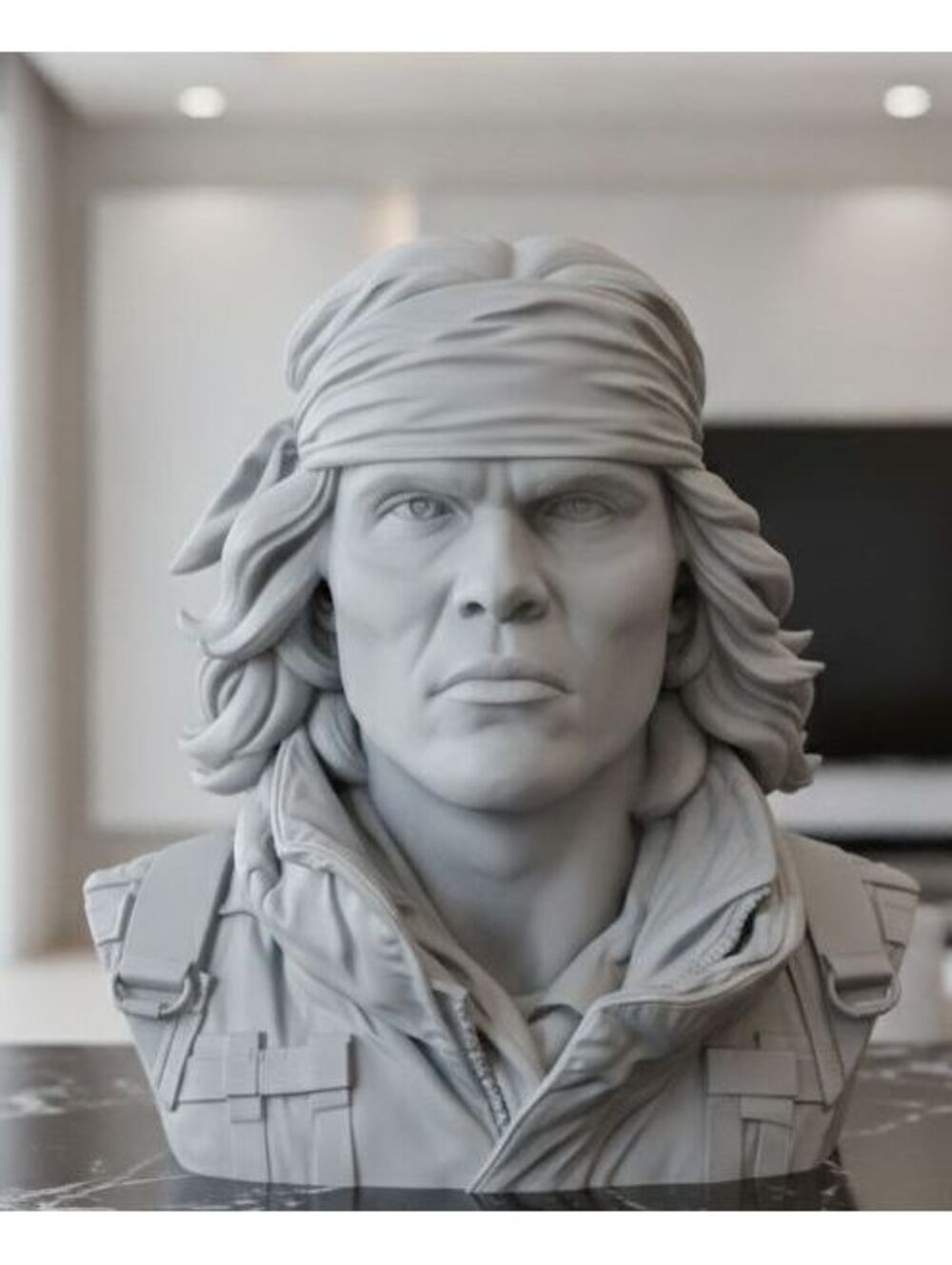 Sonny Landham Billy Half Bust - Predator Headset Stand - Gift for Him